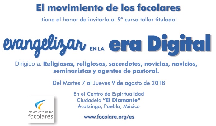 EL  Movimiento de los  Focolares Invita 2018