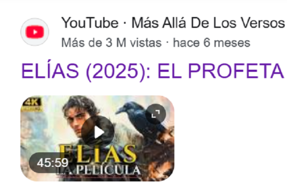 Una película que te consternara  |  El profeta Elías